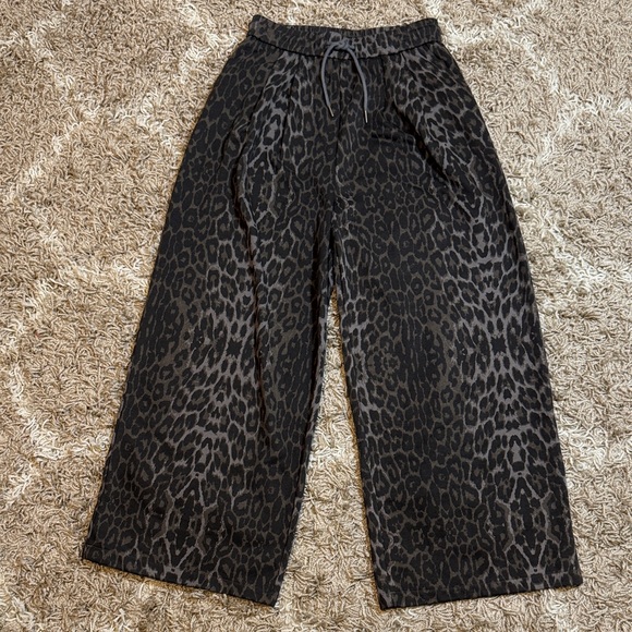 Beulah Pants - BEULAHSTYLE Leopard Print Wide Leg Pants size M/L